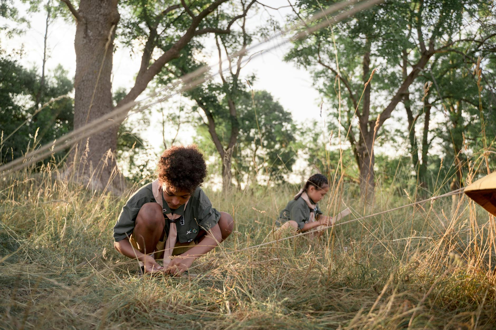 Zeltbau beim Frühlingslager